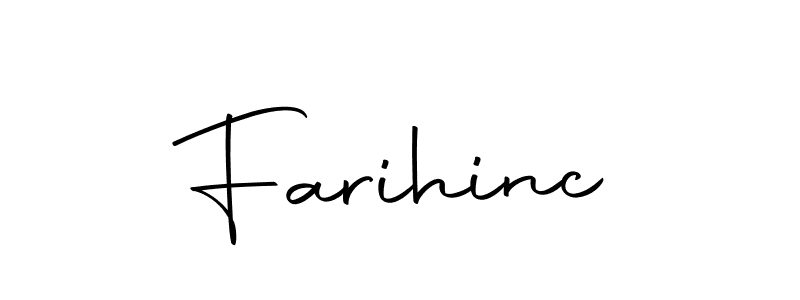 Similarly Autography-DOLnW is the best handwritten signature design. Signature creator online .You can use it as an online autograph creator for name Farihinc. Farihinc signature style 10 images and pictures png