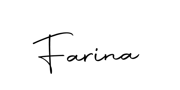 Use a signature maker to create a handwritten signature online. With this signature software, you can design (Autography-DOLnW) your own signature for name Farina. Farina signature style 10 images and pictures png