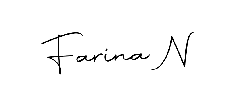 It looks lik you need a new signature style for name Farina N. Design unique handwritten (Autography-DOLnW) signature with our free signature maker in just a few clicks. Farina N signature style 10 images and pictures png