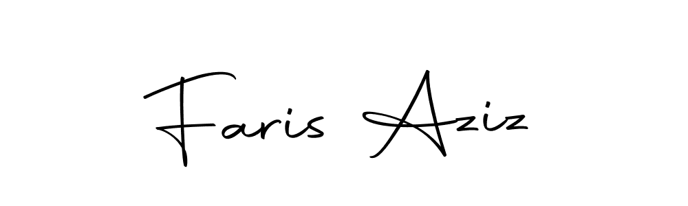 Make a beautiful signature design for name Faris Aziz. Use this online signature maker to create a handwritten signature for free. Faris Aziz signature style 10 images and pictures png