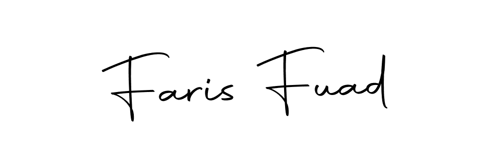 How to make Faris Fuad name signature. Use Autography-DOLnW style for creating short signs online. This is the latest handwritten sign. Faris Fuad signature style 10 images and pictures png