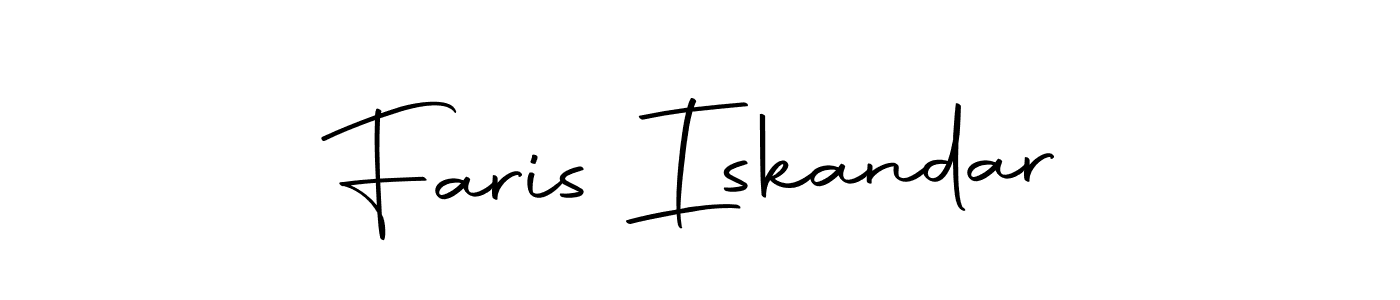 You should practise on your own different ways (Autography-DOLnW) to write your name (Faris Iskandar) in signature. don't let someone else do it for you. Faris Iskandar signature style 10 images and pictures png