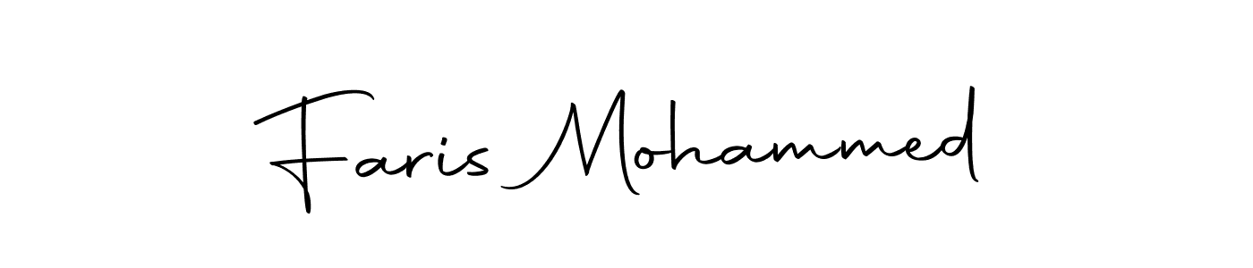Faris Mohammed stylish signature style. Best Handwritten Sign (Autography-DOLnW) for my name. Handwritten Signature Collection Ideas for my name Faris Mohammed. Faris Mohammed signature style 10 images and pictures png