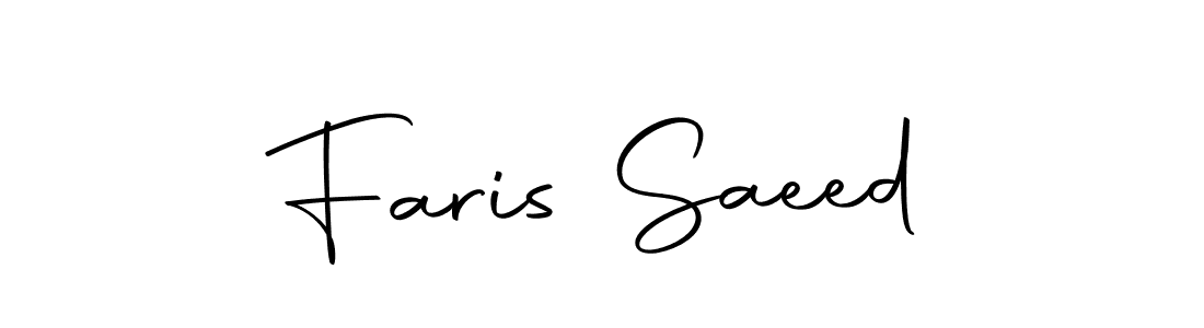 You should practise on your own different ways (Autography-DOLnW) to write your name (Faris Saeed) in signature. don't let someone else do it for you. Faris Saeed signature style 10 images and pictures png