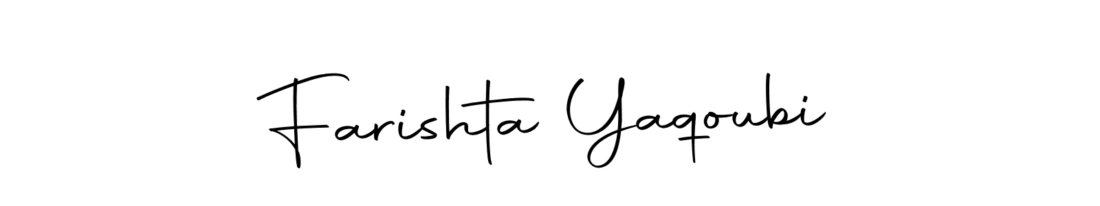 Make a beautiful signature design for name Farishta Yaqoubi. Use this online signature maker to create a handwritten signature for free. Farishta Yaqoubi signature style 10 images and pictures png