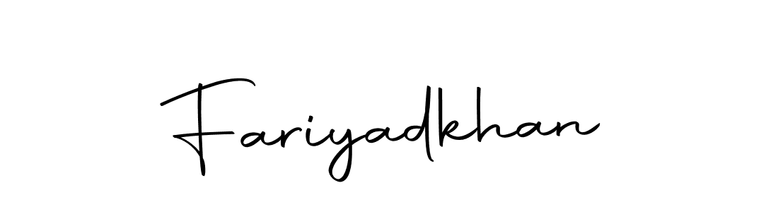 You should practise on your own different ways (Autography-DOLnW) to write your name (Fariyadkhan) in signature. don't let someone else do it for you. Fariyadkhan signature style 10 images and pictures png