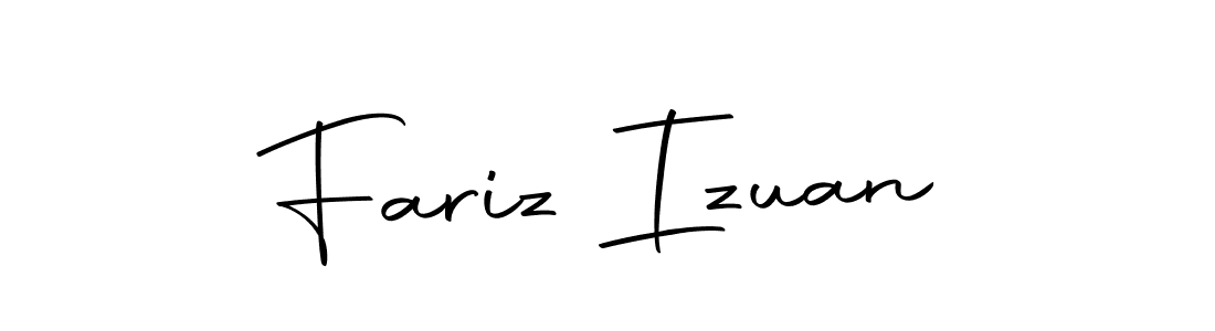 How to make Fariz Izuan name signature. Use Autography-DOLnW style for creating short signs online. This is the latest handwritten sign. Fariz Izuan signature style 10 images and pictures png