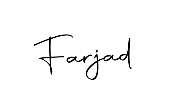 Farjad stylish signature style. Best Handwritten Sign (Autography-DOLnW) for my name. Handwritten Signature Collection Ideas for my name Farjad. Farjad signature style 10 images and pictures png