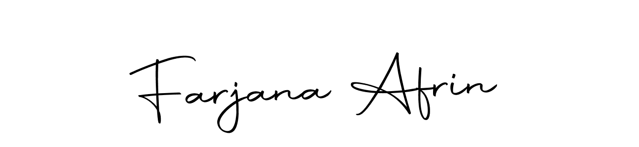 How to make Farjana Afrin name signature. Use Autography-DOLnW style for creating short signs online. This is the latest handwritten sign. Farjana Afrin signature style 10 images and pictures png