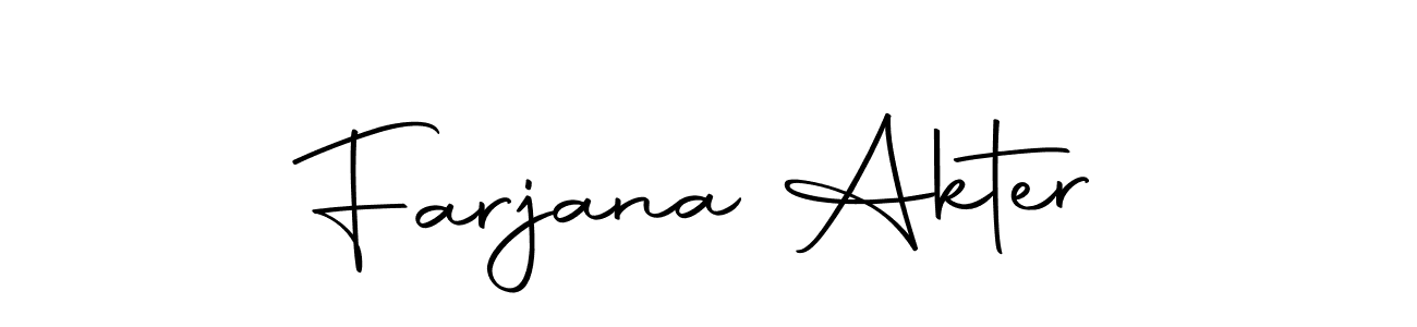 Design your own signature with our free online signature maker. With this signature software, you can create a handwritten (Autography-DOLnW) signature for name Farjana Akter. Farjana Akter signature style 10 images and pictures png