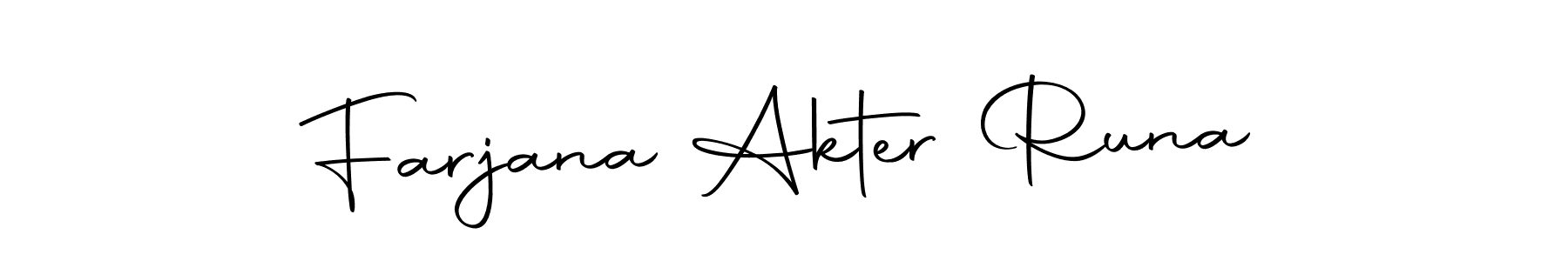 Autography-DOLnW is a professional signature style that is perfect for those who want to add a touch of class to their signature. It is also a great choice for those who want to make their signature more unique. Get Farjana Akter Runa name to fancy signature for free. Farjana Akter Runa signature style 10 images and pictures png
