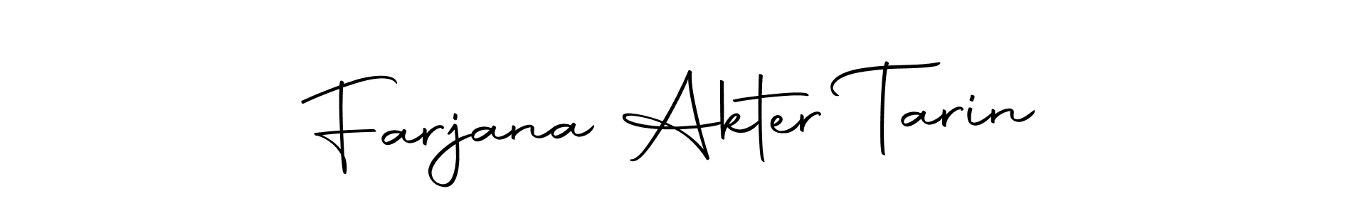 The best way (Autography-DOLnW) to make a short signature is to pick only two or three words in your name. The name Farjana Akter Tarin include a total of six letters. For converting this name. Farjana Akter Tarin signature style 10 images and pictures png