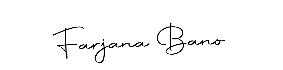 The best way (Autography-DOLnW) to make a short signature is to pick only two or three words in your name. The name Farjana Bano include a total of six letters. For converting this name. Farjana Bano signature style 10 images and pictures png
