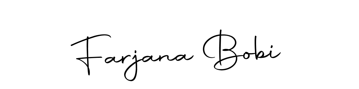 Design your own signature with our free online signature maker. With this signature software, you can create a handwritten (Autography-DOLnW) signature for name Farjana Bobi. Farjana Bobi signature style 10 images and pictures png