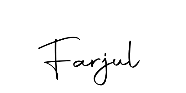 You can use this online signature creator to create a handwritten signature for the name Farjul. This is the best online autograph maker. Farjul signature style 10 images and pictures png