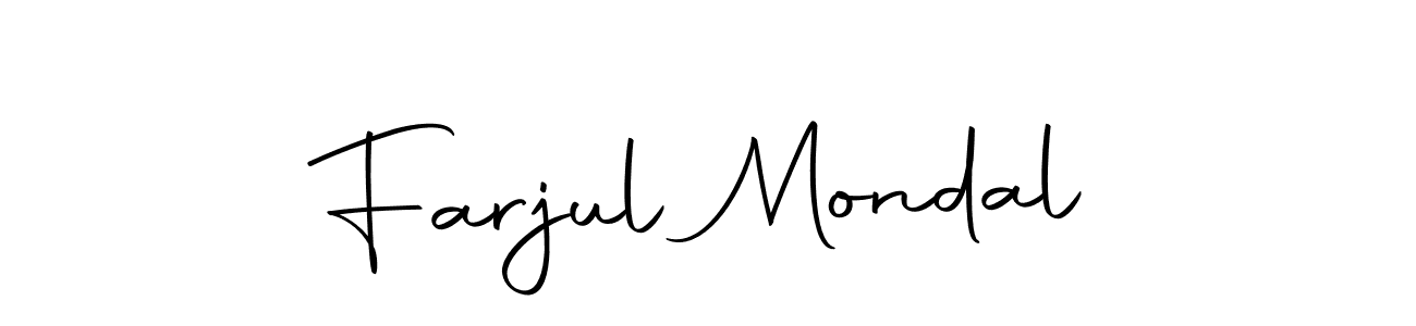 Make a short Farjul Mondal signature style. Manage your documents anywhere anytime using Autography-DOLnW. Create and add eSignatures, submit forms, share and send files easily. Farjul Mondal signature style 10 images and pictures png