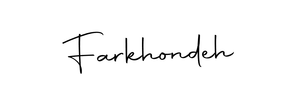 Make a beautiful signature design for name Farkhondeh. Use this online signature maker to create a handwritten signature for free. Farkhondeh signature style 10 images and pictures png