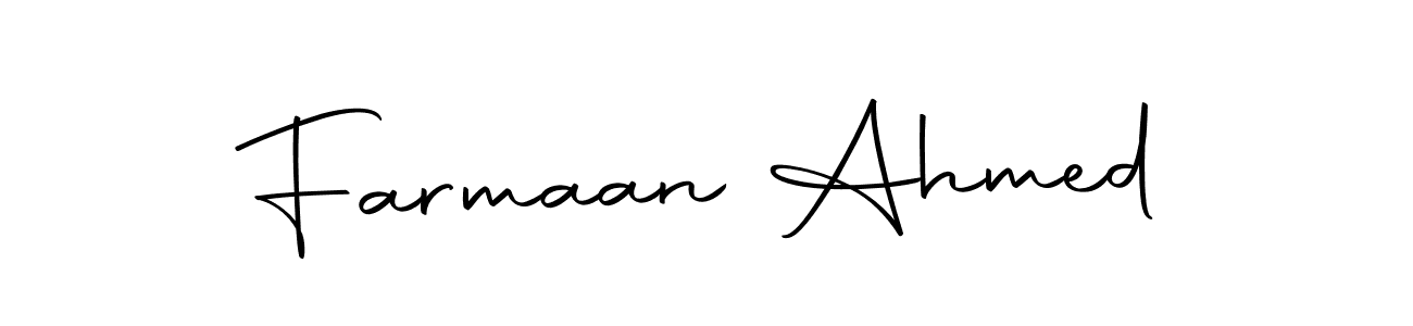 Make a beautiful signature design for name Farmaan Ahmed. Use this online signature maker to create a handwritten signature for free. Farmaan Ahmed signature style 10 images and pictures png