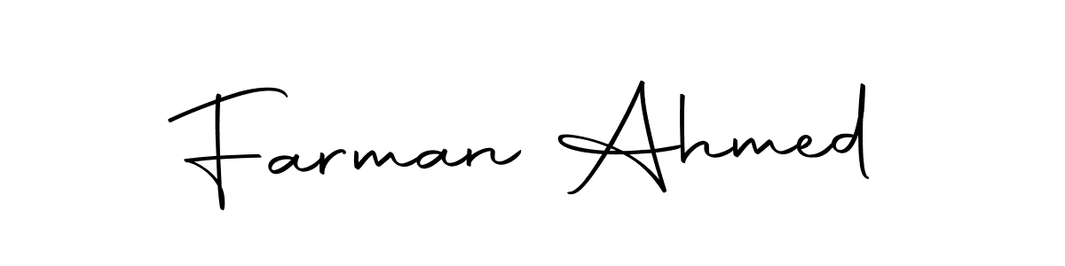 You can use this online signature creator to create a handwritten signature for the name Farman Ahmed. This is the best online autograph maker. Farman Ahmed signature style 10 images and pictures png
