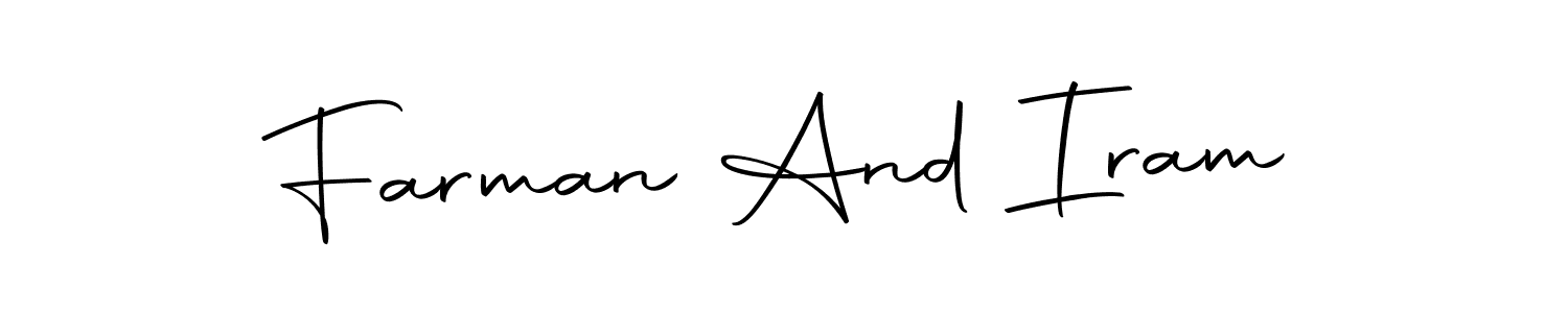 Make a beautiful signature design for name Farman And Iram. Use this online signature maker to create a handwritten signature for free. Farman And Iram signature style 10 images and pictures png
