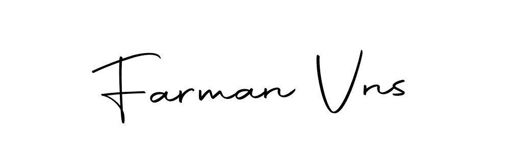 Design your own signature with our free online signature maker. With this signature software, you can create a handwritten (Autography-DOLnW) signature for name Farman Vns. Farman Vns signature style 10 images and pictures png