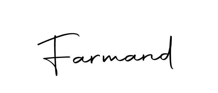 Use a signature maker to create a handwritten signature online. With this signature software, you can design (Autography-DOLnW) your own signature for name Farmand. Farmand signature style 10 images and pictures png