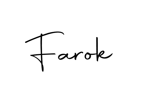 Create a beautiful signature design for name Farok. With this signature (Autography-DOLnW) fonts, you can make a handwritten signature for free. Farok signature style 10 images and pictures png