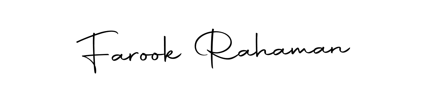 Create a beautiful signature design for name Farook Rahaman. With this signature (Autography-DOLnW) fonts, you can make a handwritten signature for free. Farook Rahaman signature style 10 images and pictures png