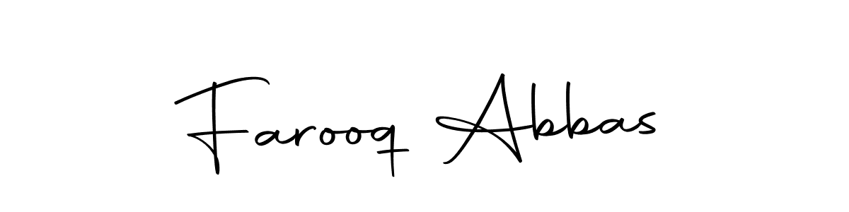 How to make Farooq Abbas name signature. Use Autography-DOLnW style for creating short signs online. This is the latest handwritten sign. Farooq Abbas signature style 10 images and pictures png