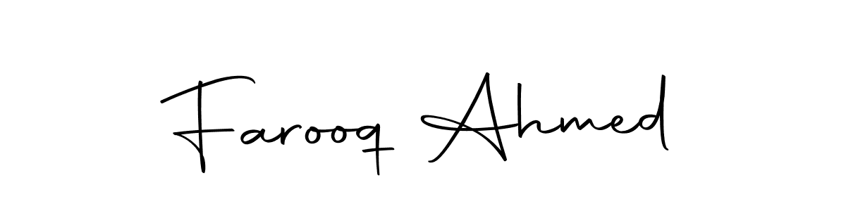 How to make Farooq Ahmed name signature. Use Autography-DOLnW style for creating short signs online. This is the latest handwritten sign. Farooq Ahmed signature style 10 images and pictures png