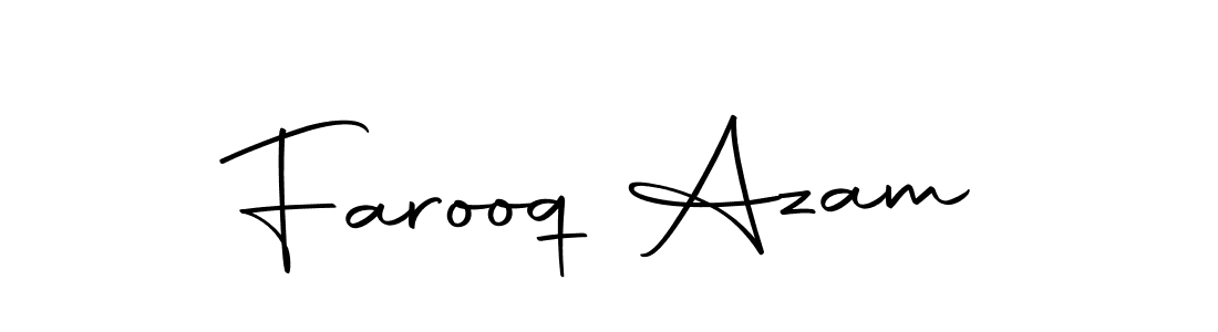 How to make Farooq Azam name signature. Use Autography-DOLnW style for creating short signs online. This is the latest handwritten sign. Farooq Azam signature style 10 images and pictures png