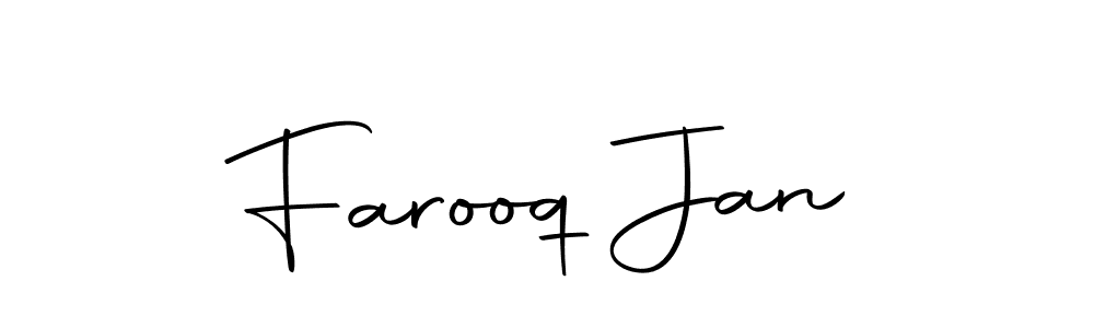 Design your own signature with our free online signature maker. With this signature software, you can create a handwritten (Autography-DOLnW) signature for name Farooq Jan. Farooq Jan signature style 10 images and pictures png