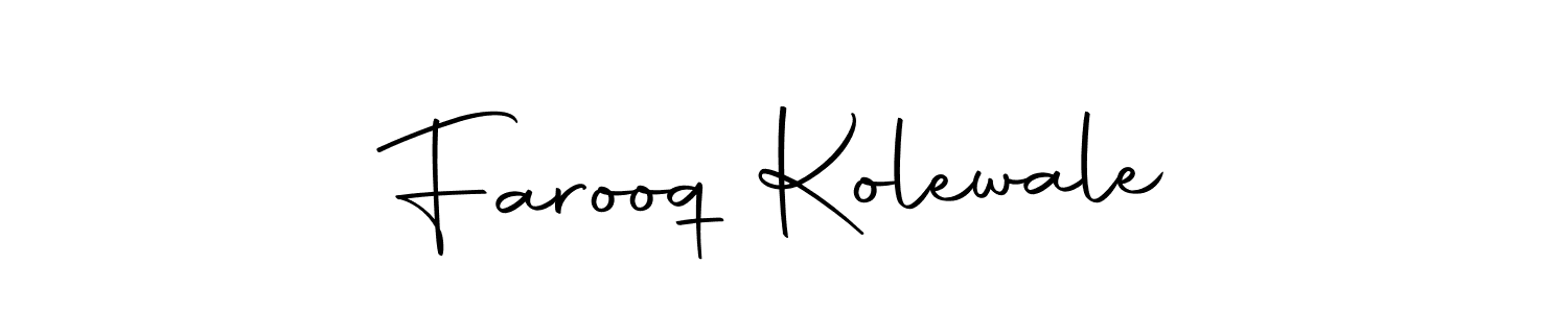 How to make Farooq Kolewale name signature. Use Autography-DOLnW style for creating short signs online. This is the latest handwritten sign. Farooq Kolewale signature style 10 images and pictures png