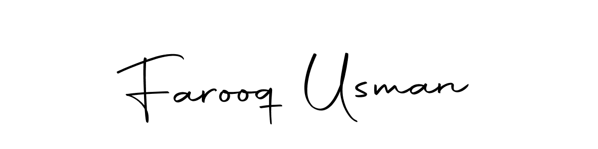 Create a beautiful signature design for name Farooq Usman. With this signature (Autography-DOLnW) fonts, you can make a handwritten signature for free. Farooq Usman signature style 10 images and pictures png
