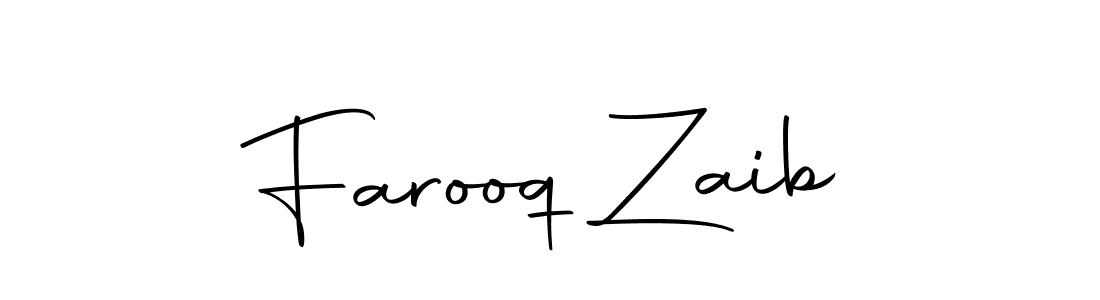 How to make Farooq Zaib name signature. Use Autography-DOLnW style for creating short signs online. This is the latest handwritten sign. Farooq Zaib signature style 10 images and pictures png