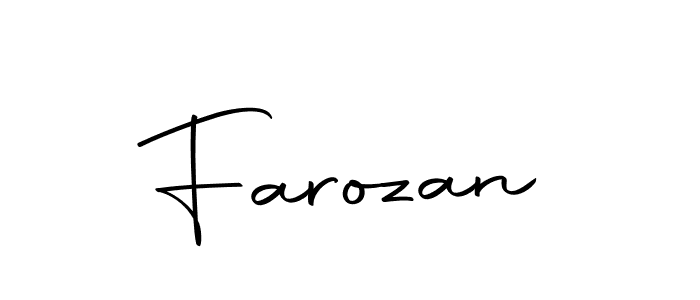 Use a signature maker to create a handwritten signature online. With this signature software, you can design (Autography-DOLnW) your own signature for name Farozan. Farozan signature style 10 images and pictures png