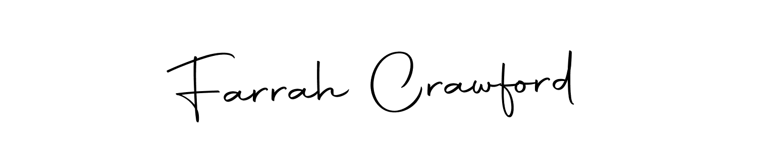 Design your own signature with our free online signature maker. With this signature software, you can create a handwritten (Autography-DOLnW) signature for name Farrah Crawford. Farrah Crawford signature style 10 images and pictures png