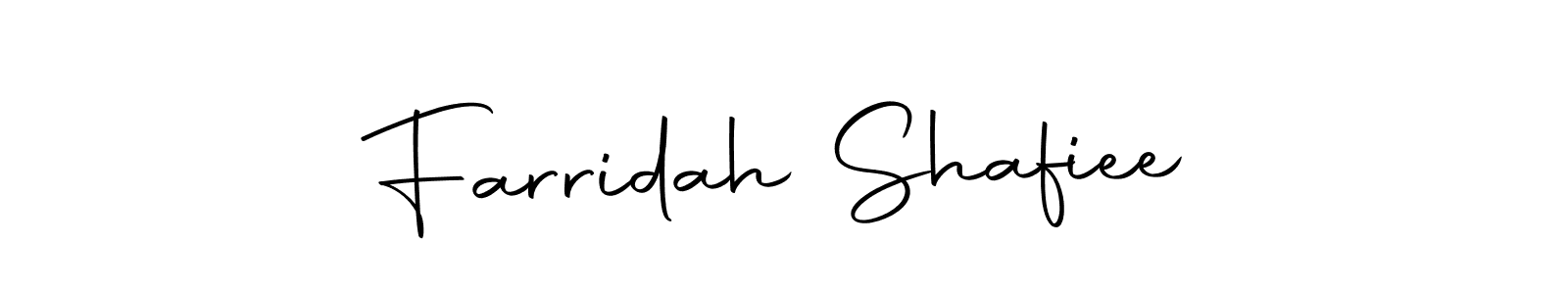 Make a beautiful signature design for name Farridah Shafiee. Use this online signature maker to create a handwritten signature for free. Farridah Shafiee signature style 10 images and pictures png