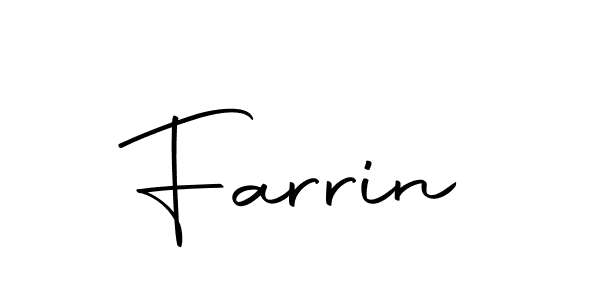 How to make Farrin name signature. Use Autography-DOLnW style for creating short signs online. This is the latest handwritten sign. Farrin signature style 10 images and pictures png