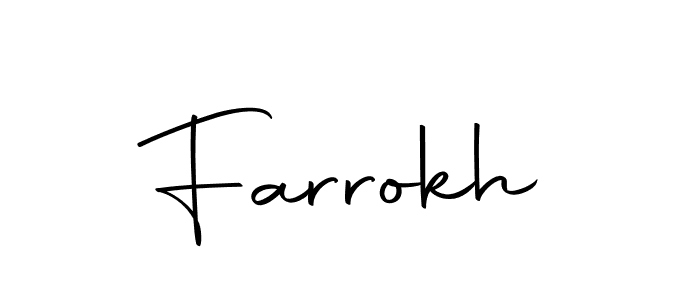 Make a beautiful signature design for name Farrokh. Use this online signature maker to create a handwritten signature for free. Farrokh signature style 10 images and pictures png