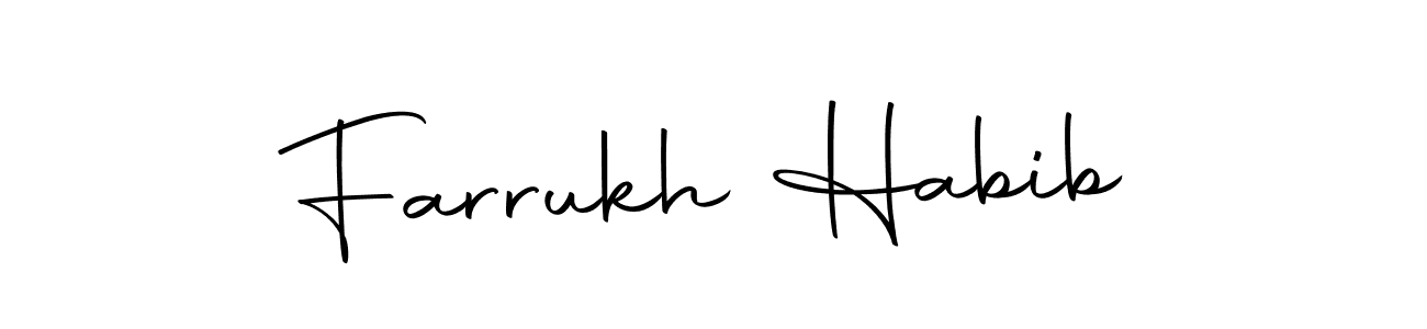 Farrukh Habib stylish signature style. Best Handwritten Sign (Autography-DOLnW) for my name. Handwritten Signature Collection Ideas for my name Farrukh Habib. Farrukh Habib signature style 10 images and pictures png