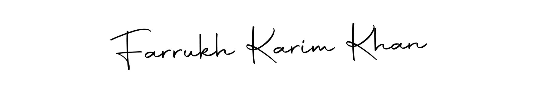 Use a signature maker to create a handwritten signature online. With this signature software, you can design (Autography-DOLnW) your own signature for name Farrukh Karim Khan. Farrukh Karim Khan signature style 10 images and pictures png