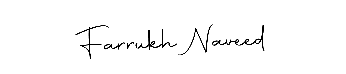 Make a short Farrukh Naveed signature style. Manage your documents anywhere anytime using Autography-DOLnW. Create and add eSignatures, submit forms, share and send files easily. Farrukh Naveed signature style 10 images and pictures png