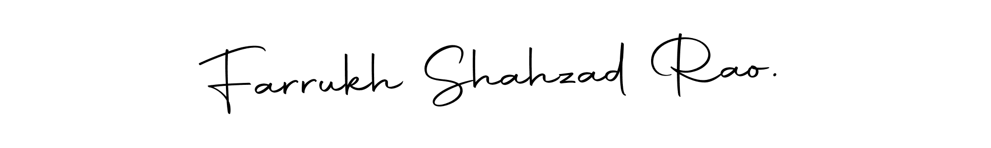 Make a beautiful signature design for name Farrukh Shahzad Rao.. With this signature (Autography-DOLnW) style, you can create a handwritten signature for free. Farrukh Shahzad Rao. signature style 10 images and pictures png