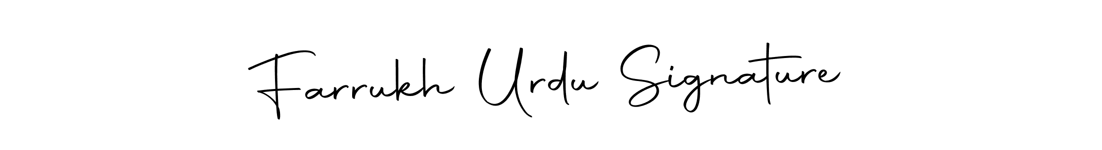 Create a beautiful signature design for name Farrukh Urdu Signature. With this signature (Autography-DOLnW) fonts, you can make a handwritten signature for free. Farrukh Urdu Signature signature style 10 images and pictures png