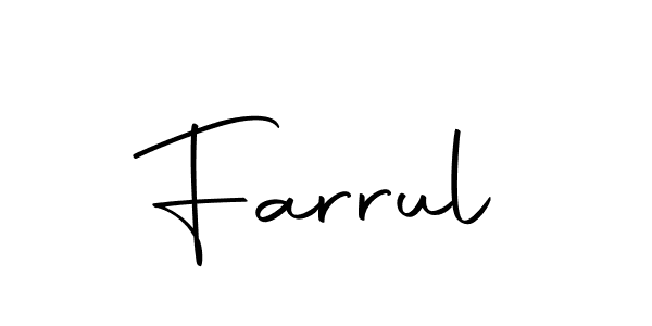 You should practise on your own different ways (Autography-DOLnW) to write your name (Farrul) in signature. don't let someone else do it for you. Farrul signature style 10 images and pictures png