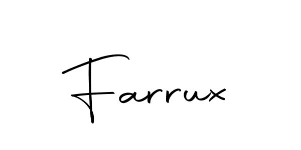 if you are searching for the best signature style for your name Farrux. so please give up your signature search. here we have designed multiple signature styles  using Autography-DOLnW. Farrux signature style 10 images and pictures png