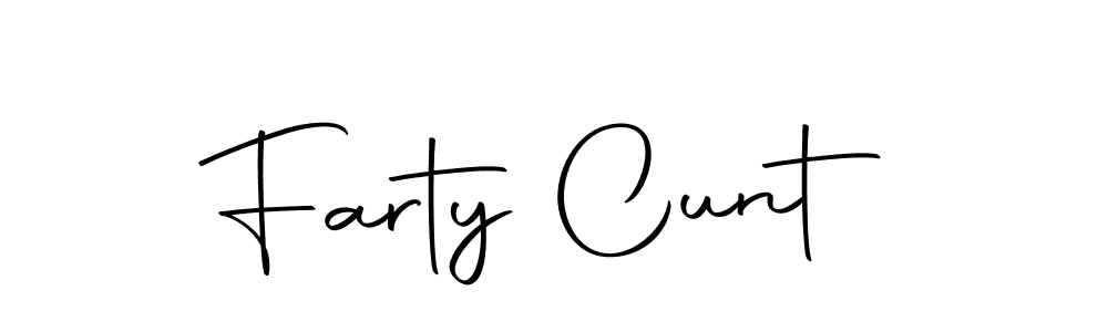 Use a signature maker to create a handwritten signature online. With this signature software, you can design (Autography-DOLnW) your own signature for name Farty Cunt. Farty Cunt signature style 10 images and pictures png