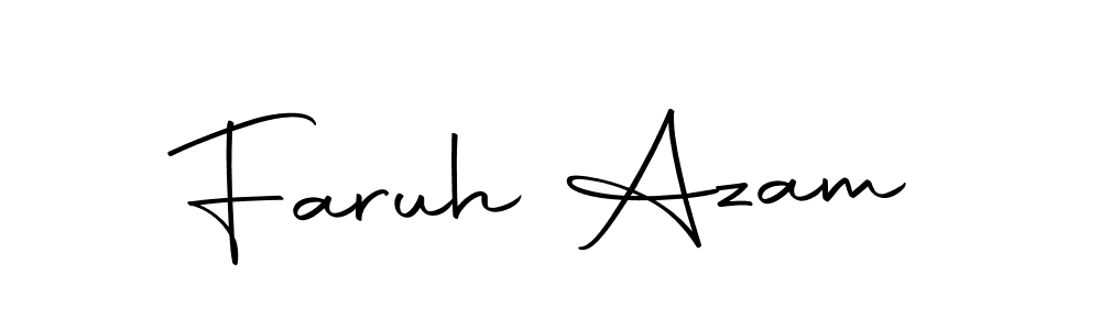 Similarly Autography-DOLnW is the best handwritten signature design. Signature creator online .You can use it as an online autograph creator for name Faruh Azam. Faruh Azam signature style 10 images and pictures png