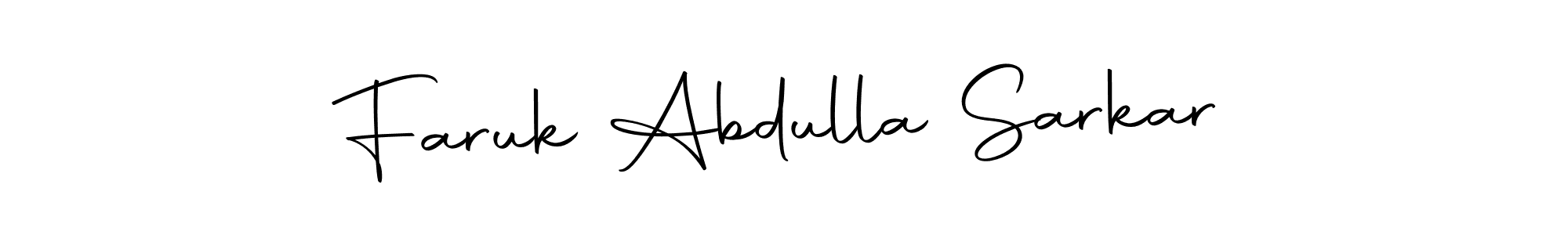 How to make Faruk Abdulla Sarkar name signature. Use Autography-DOLnW style for creating short signs online. This is the latest handwritten sign. Faruk Abdulla Sarkar signature style 10 images and pictures png